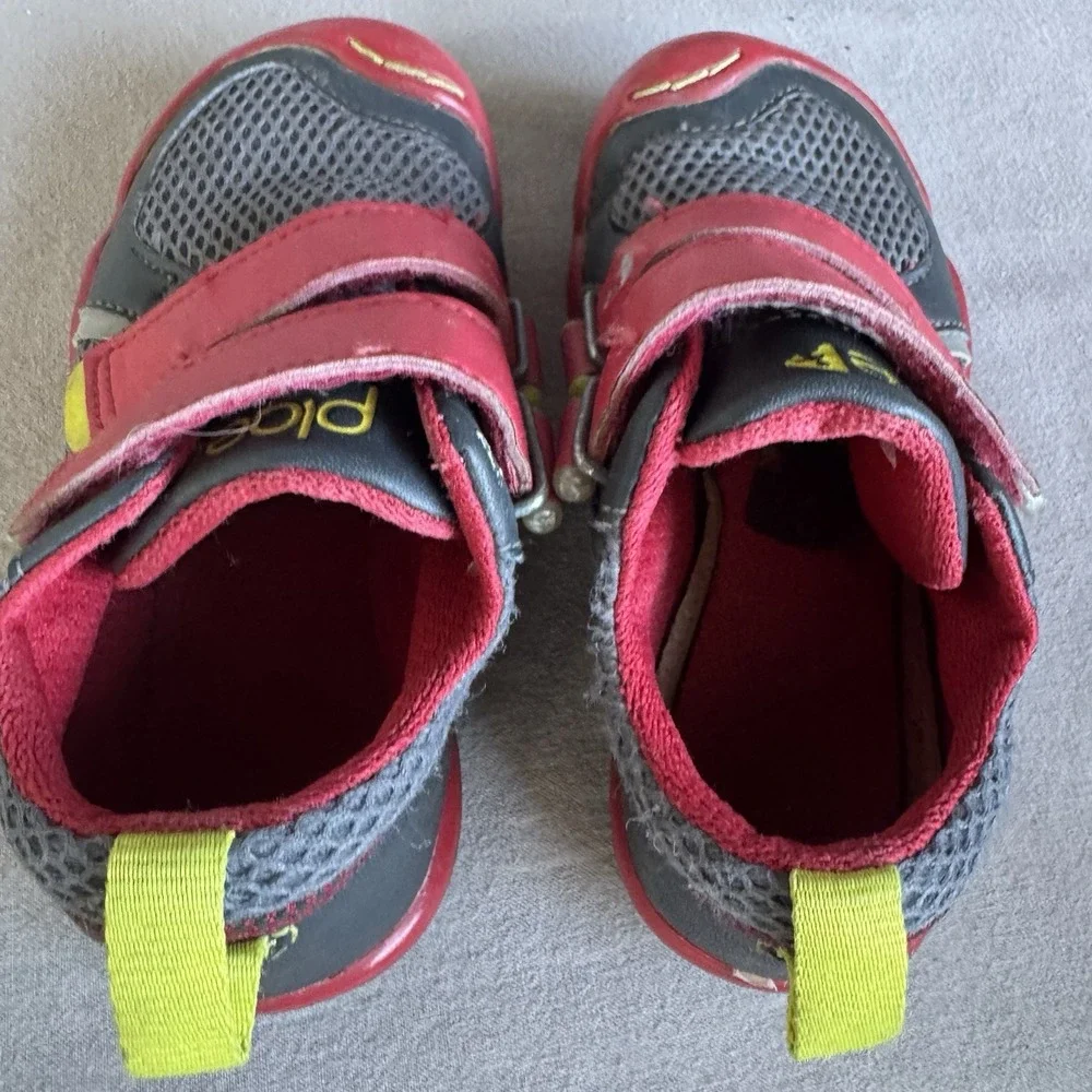 Size 8c - PLAE Kids TY Eco Red / Steel Sneaker Shoes